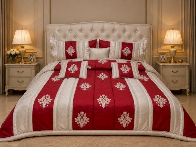 Premium 9-Piece Embroidered Bridal Bedding Set