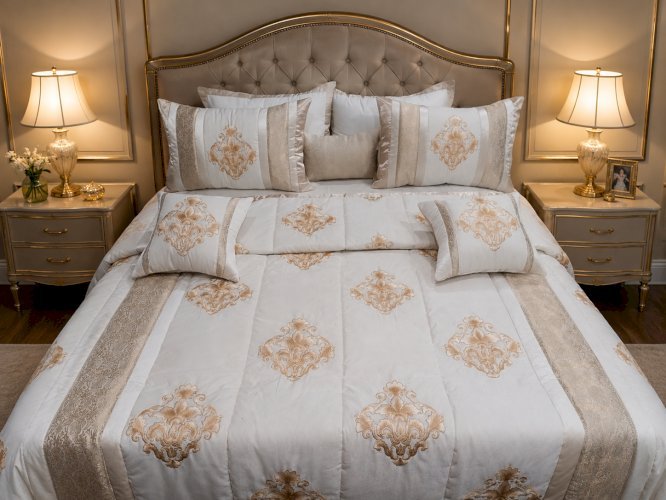 Premium 9-Piece Embroidered Bridal Bedding Set